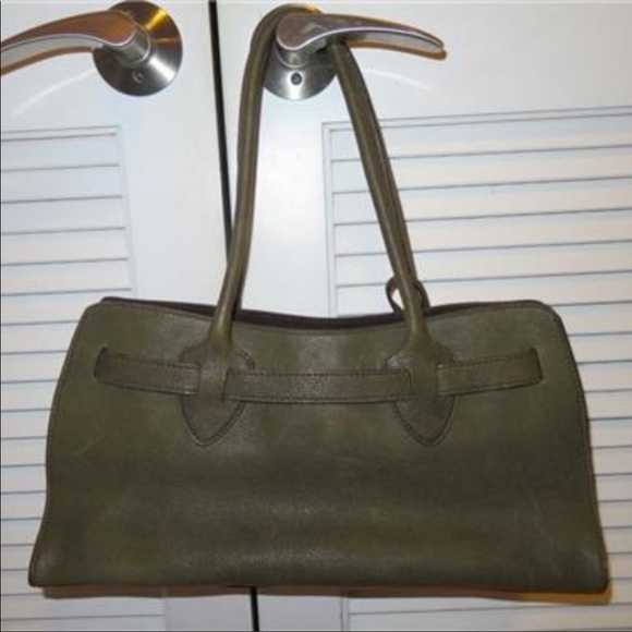 AUTHENTIC MIU MIU OLIVE GREEN LEATHER HANDBAG - Picture 5 of 5